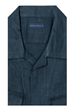 Фото рубашки Приталенный силуэт Рубашка ENRICO CERINI, цвет синий